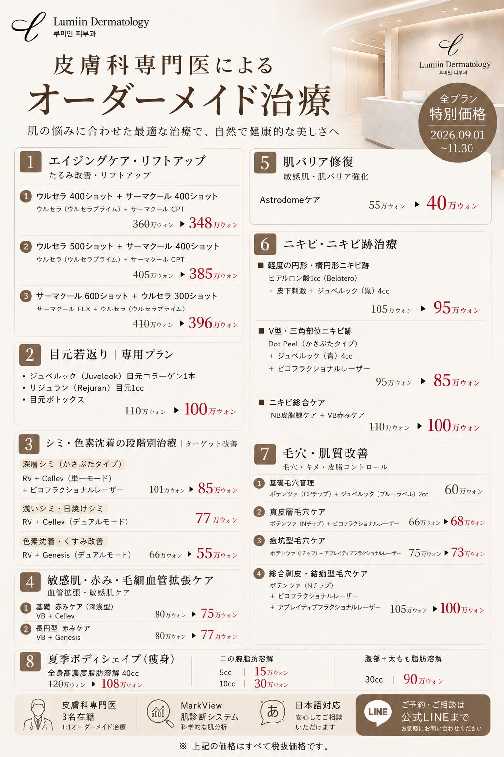 日文價目表 2